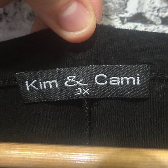 EUC Kim & Cami Women's 3/4 Sleeve Black Blouse Size 3X - Picture 8 of 12
